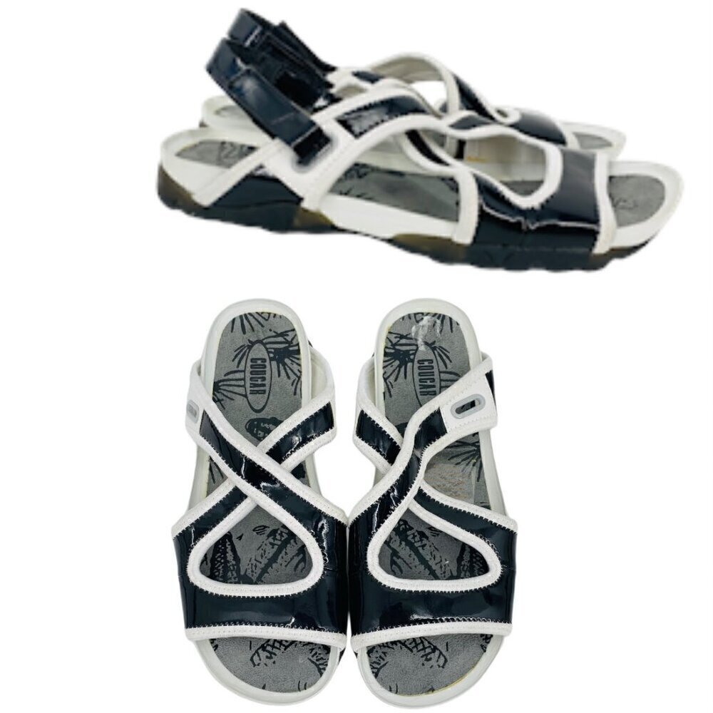 Cougar Fresca 2 Way Comfort Black And White Sandals S 9​​​​​​​​​​​